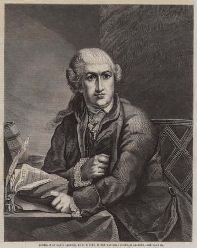 Porträt von David Garrick von Robert Edge Pine